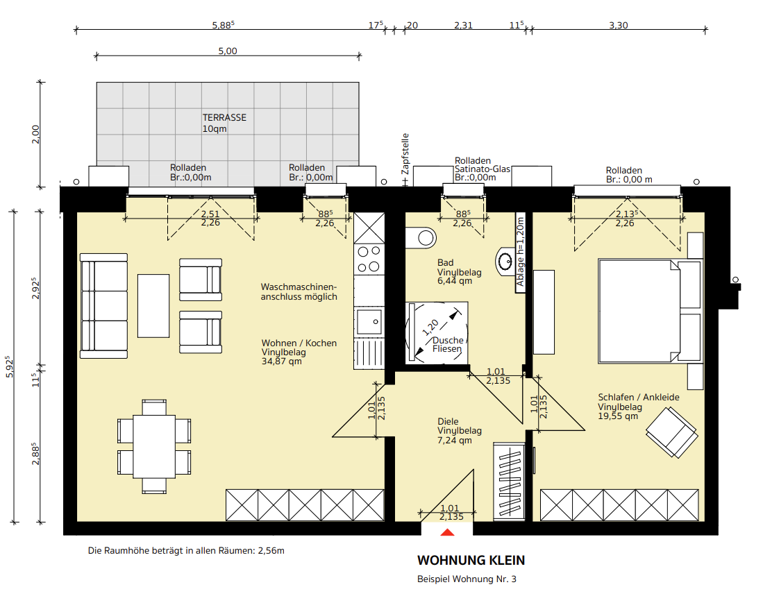 Wohnung klein